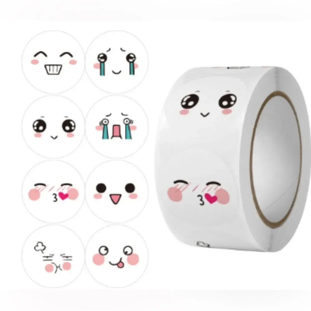 Cartoon Emoticon Stickers Cute Waterproof For Diary Decors SMILE FACE - Picture 3 of 3